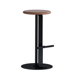 日式简约吧台椅家用吧椅实木吧凳高脚凳简约北欧吧台凳酒吧椅铁艺