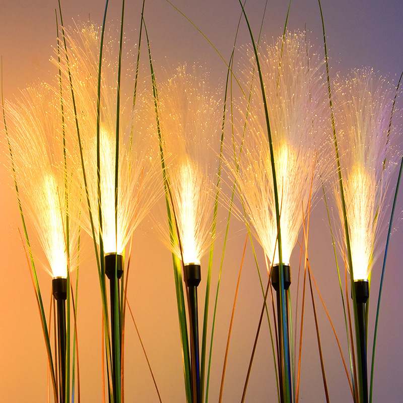LED太阳能芦苇光纤灯户外防水草坪庭院公园景观氛围装饰灯