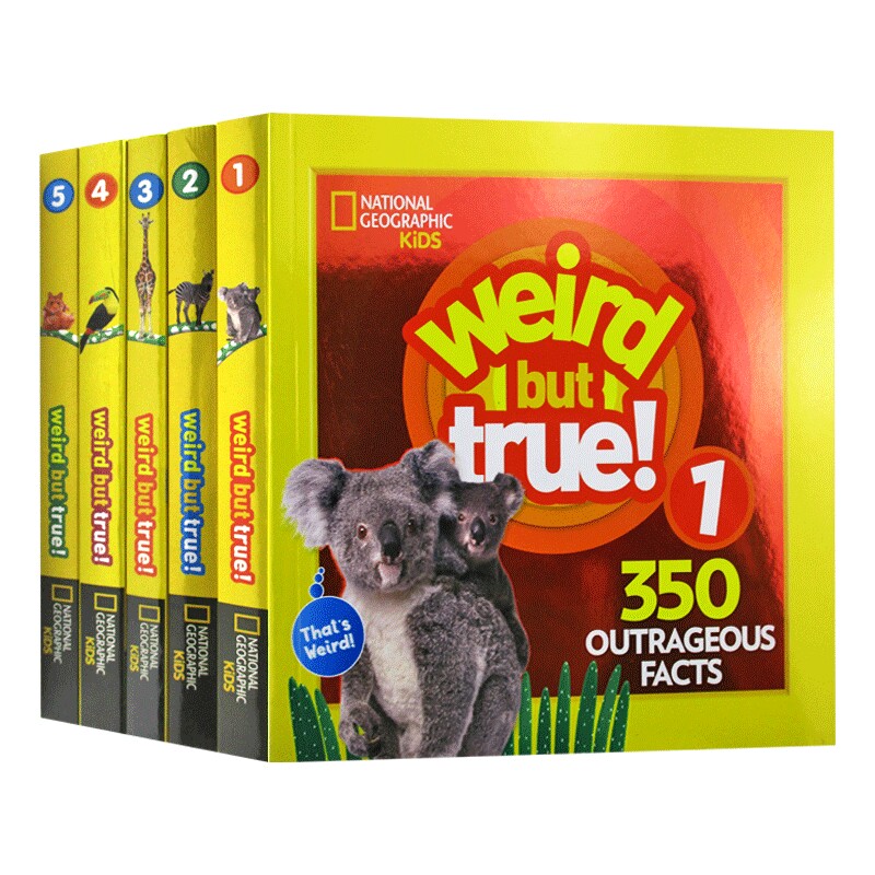 美国国家地理儿童百科 世界真奇妙系列1-5册 英文原版 National Geographic Kids Weird But True 妙趣科学真相真的好奇怪英文版