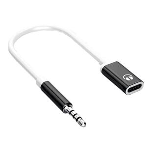 适用typec耳机转3.5mm公圆孔手机声卡音频线华为转换头vivo苹果手机转接线tpyec扁口转换插头圆孔笔记本平板