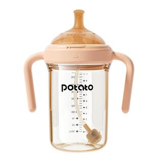 小土豆宽口径奶瓶10个月以上大宝宝吸管杯ppsu仿母乳大容量喝奶瓶