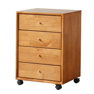 移动斗柜纯实木可移动文件柜抽屉多层收纳小柜子书桌下储物柜