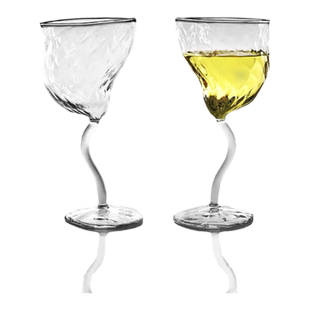 Seletti红酒杯酒杯高脚杯玻璃扭扭杯酒杯女生可爱杯子家用套装