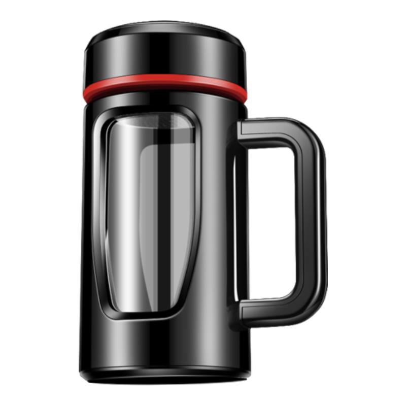 大容量帶手柄茶杯男個人專用玻璃杯辦公室耐高溫水杯防摔泡茶杯子