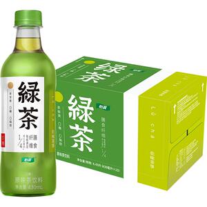 包邮返卡5元！怡宝茶饮料绿茶430ml*15瓶