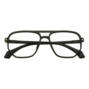 黑色眼镜框宽145mm男女复古双梁TR90磨砂日系潮款近视可配眼镜架