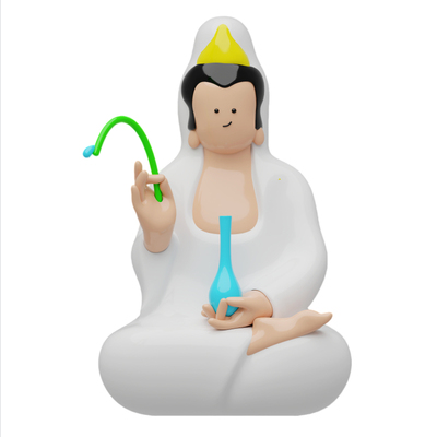 树脂好运菩萨客厅桌面摆件