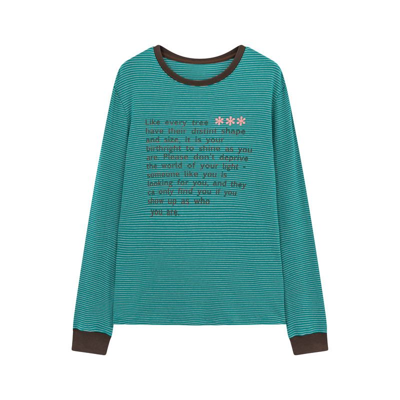 riverstone plus『10/31 20点 新品上新』字母印花t恤女长袖上衣