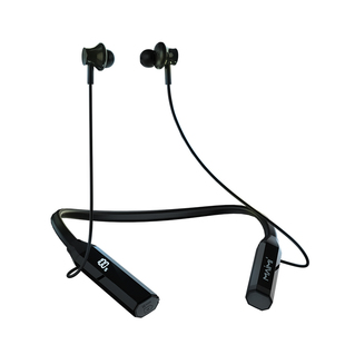 麦靡HL27超长续航适用TF卡数显磁吸立体声带麦挂脖式运动蓝牙耳机