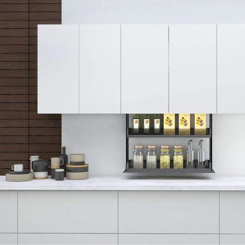 智能电动吊柜升降拉篮厨房橱柜垂直下拉式置物架上下伸缩调味拉篮