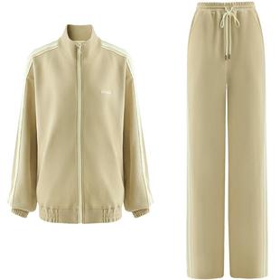 [断码清仓]COCOBELLA学院风字母刺绣外套女撞色条纹休闲上衣SC45