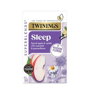 【香港发货】TWININGS川宁晚安茶草本睡眠茶无咖啡因SLEEP茶包2盒