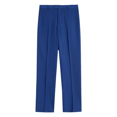 花花公子春夏商务宽松毛蚕丝西裤