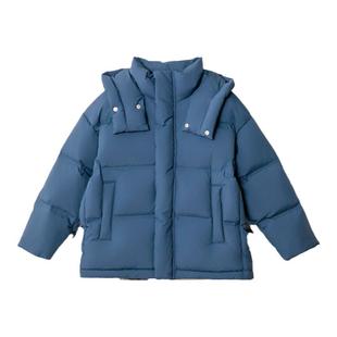 【安心真羽绒】90白鸭绒面包服棉叔叔男女童保暖连帽加厚款羽绒服