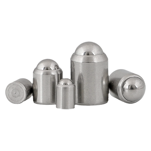 无台阶不锈钢碰珠光身波珠顶丝无螺纹定位 弹簧球头柱塞M2M3M4D12