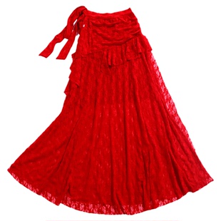 部落肚皮舞练功服2022新款热销蕾丝侧边开衩裙品牌设计EX104