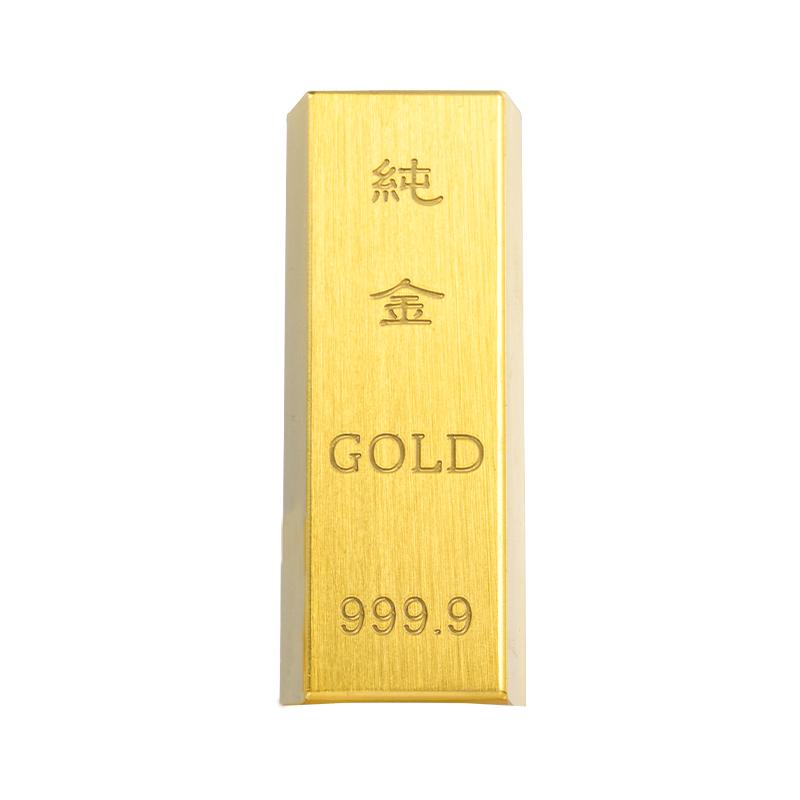 黄紫铜实心仿真金条金砖道具摆件