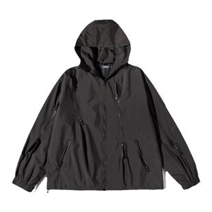 AOGZ国潮牌机能风工装外套男春秋款加绒加厚山系夹克情侣冲锋上衣