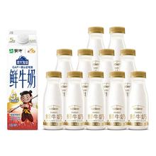 【蒙牛鲜牛奶旗舰店】现代牧场鲜牛奶超值装 960ml*1盒+185ml*11瓶