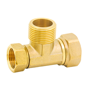 铜大流量一进二出活接三通分水器4分6分1寸内外丝小厨宝活接三通