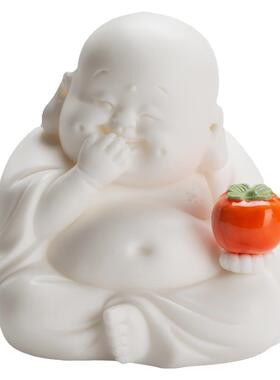 陶瓷可爱弥勒佛装饰摆件