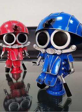 机械工业风瓦力机器人复古金属风潮玩儿童房桌面摆件男生七夕礼品