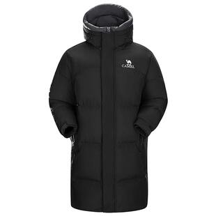 骆驼户外羽绒服冬季新款女款男款中长款加厚保暖防泼水连帽外套