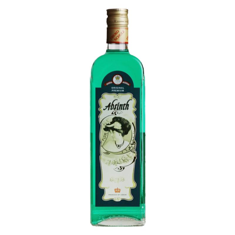 单瓶500ml洋酒烈酒70度捷克原瓶进口Absinth Fruko福卢克苦艾酒