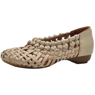 Artmu阿木原创复古真皮手工编织镂空单鞋女2026新款低跟凉鞋小众