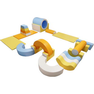 幼儿园早教中心儿童感统训练器材软体攀爬爬滑梯组合室内钻洞玩具