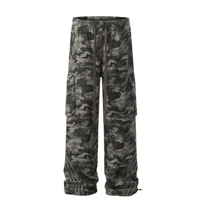 小柯xock美式复古迷彩工装裤夏季