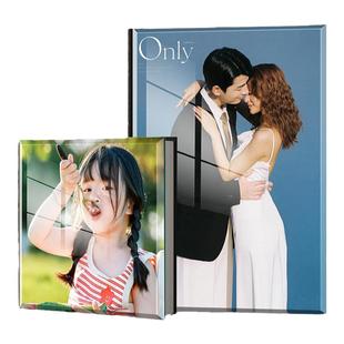 水晶婚纱照相册定制写真婚礼结婚制作高端照片书本纪念册打印成册