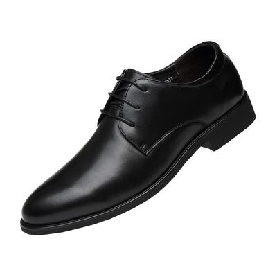 皮鞋男款2025新款真皮冬季保暖商务正装软底英伦风年轻人休闲鞋子