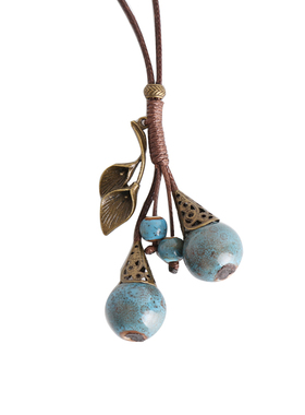 原创手工韩版时尚陶瓷女长款项链