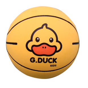 解压神器小黄鸭橡胶弹力球篮球儿童卡通小皮球宠物宝宝球类玩具