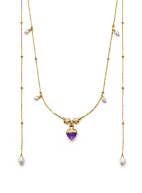 安铂洛利紫水晶吊坠项链