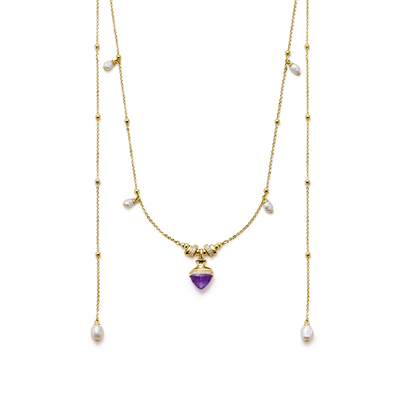 安铂洛利紫水晶吊坠项链