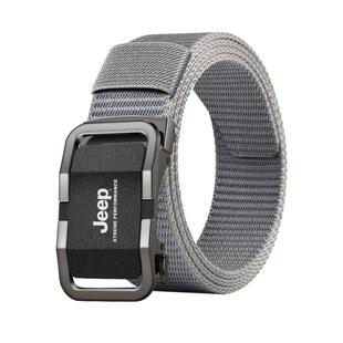 Jeep帆布腰带男自动扣尼龙裤带时尚休闲百搭编织战术腰带快拆皮带