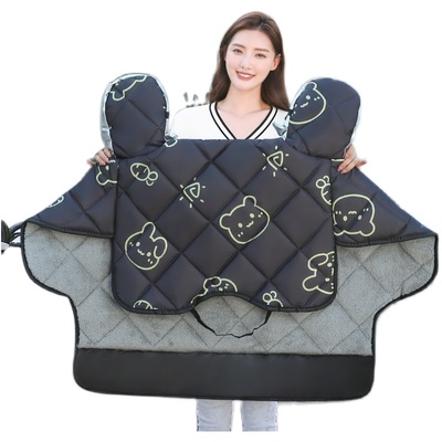 顶峰熊电瓶车挡风被冬季加绒加厚