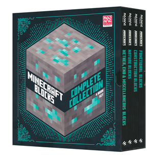我的世界游戏完全攻略4册礼盒装 英文原版小说 Minecraft Blocks 4-book Slipcase Complete Collection 23年新品修正版