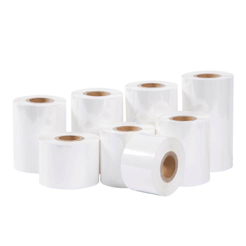白色全树脂碳带110mm*300m 40 50 60 70 80 90 100热转印条码打印机碳带PET哑银电子产品PP合成纸白色带