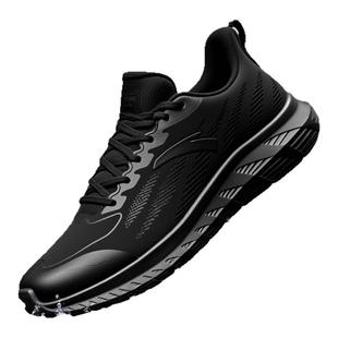 安踏轻云5代跑鞋缓震男鞋冬季新款皮面防水二棉轻便男休闲运动鞋