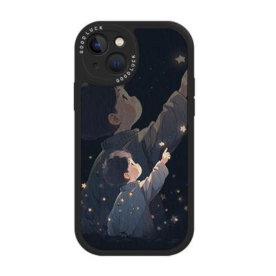 情侣手机壳油画风适用于华为系列