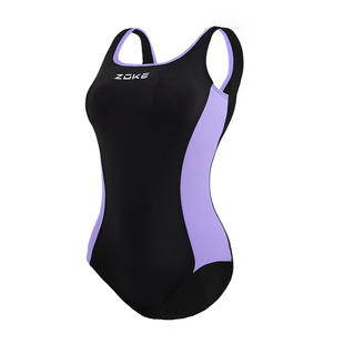 洲克泳衣女款专业竞速连体三角大码女新款游泳泳装女士训练游泳衣