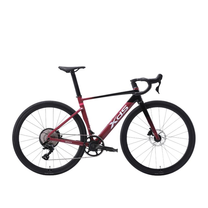 喜德盛25款AD350公路车功率计碳纤维前叉座管铝合金车架单车