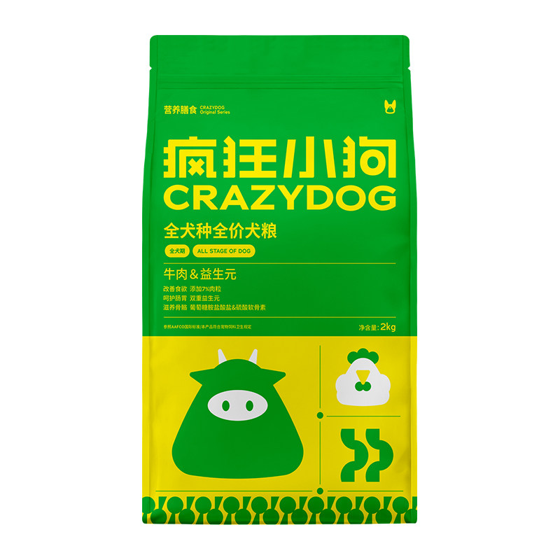 疯狂小狗牛肉益生元全犬期狗粮