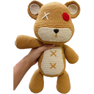 rlk提伯斯熊公仔手工diy钩针玩偶材料包毛线编织卡通娃娃玩具抱枕