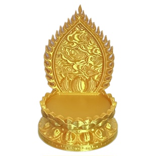 小唐卡迷你底座莲花座擦擦供奉架佛堂风水摆件护身符卡神台摆件