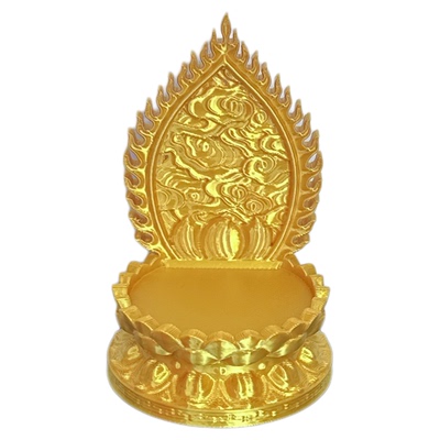 小唐卡迷你底座莲花座擦擦供奉架佛堂风水摆件护身符卡神台摆件