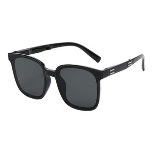 新款折叠墨镜女防紫外线运动口袋太阳镜时尚GM方框直播眼镜